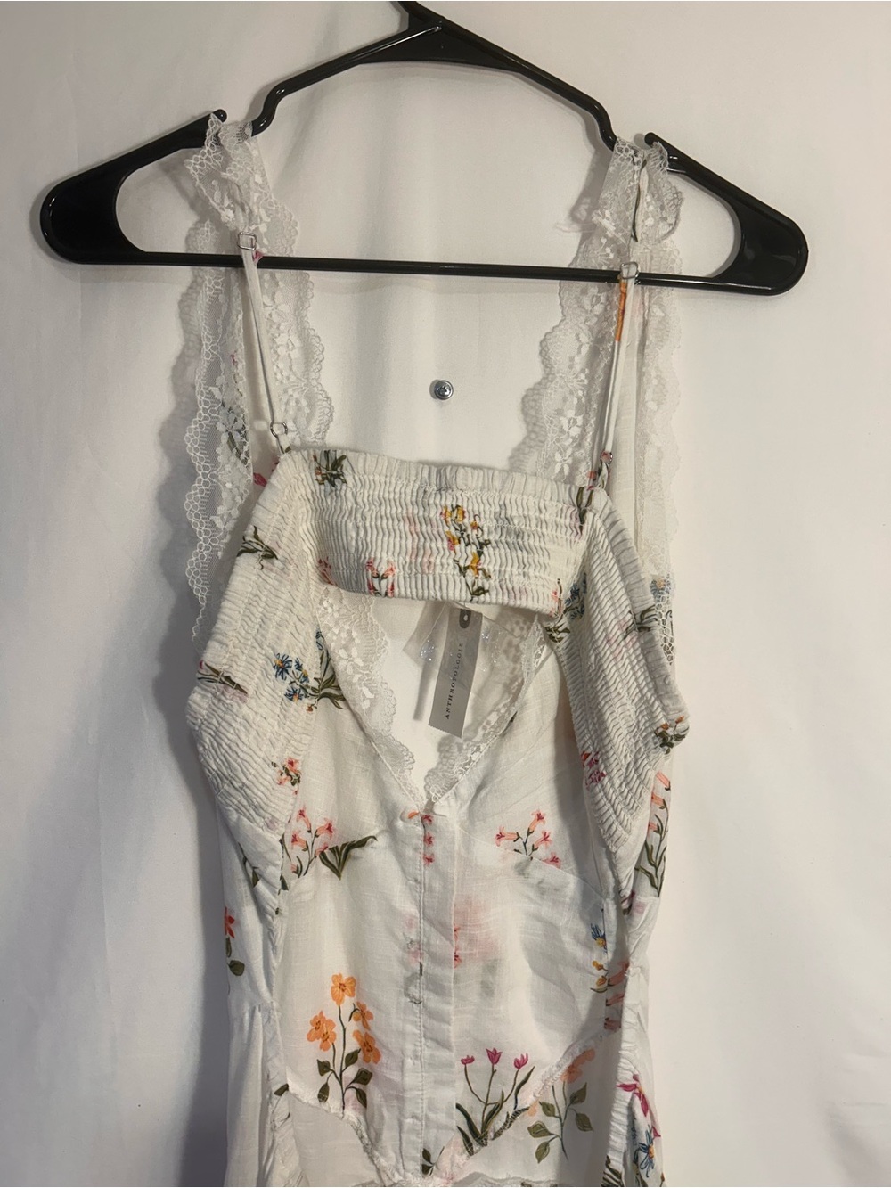 Anthropologie White Floral Lace-Trim Maxi Dress - Picture 5 of 7